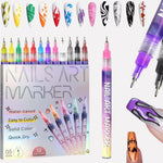 Nail Art Pen Set Vibrant Colors Easy-Control Application