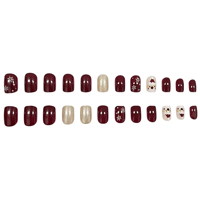 Nail Art Set 24-Color Festive Motifs & Glitter Accents
