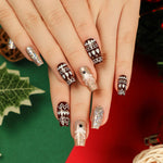 Nail Art Set Blue Rhinestones & Glitter Skin-Friendly