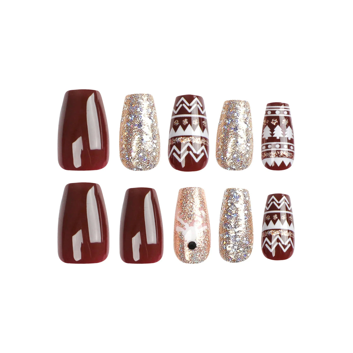 Nail Art Set Blue Rhinestones & Glitter Skin-Friendly