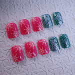 Nail Art Set Festive Holiday Designs Long-Lasting Finish