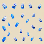 Nail Art Set Hand-Painted Snowman & Snowflake Gel Finish