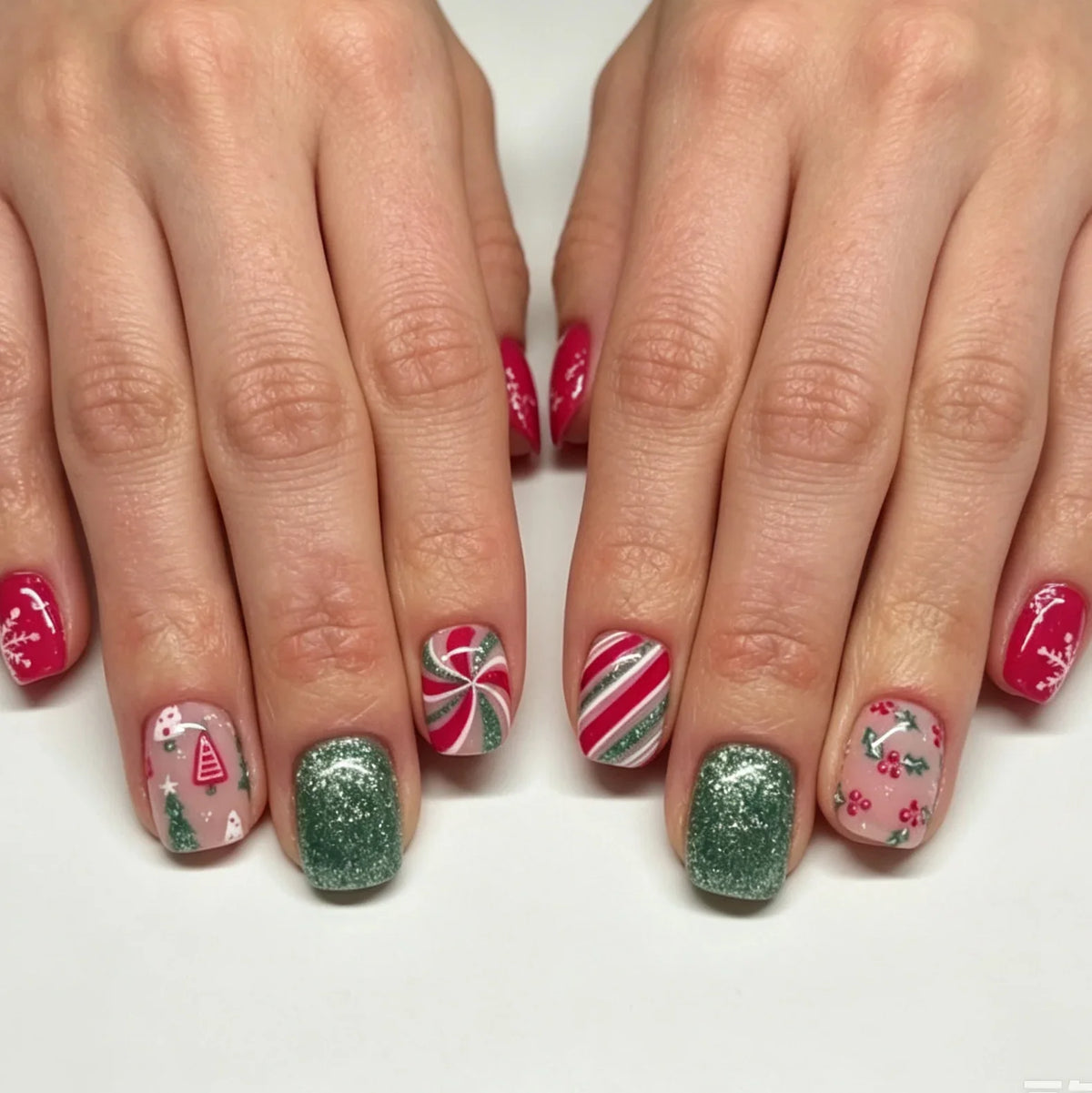Nail Art Set Premium Gel Holiday Snowflake Designs