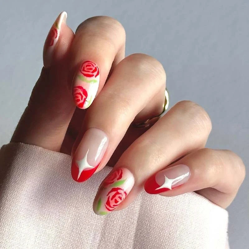 Nail Art Stickers Intricate Floral Long-Lasting & Easy Application