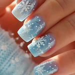 Nail Art Strips Holiday Snowflake & Ornament Easy-Apply Long-Lasting