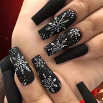 Nail Art Strips Holiday Snowflake & Ornament Easy-Apply Long-Lasting