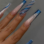 Nail Art Strips Holiday Snowflake & Ornament Easy-Apply Long-Lasting