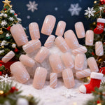 Nail Enhancements Acrylic Easy-Apply Holiday Snowflake & Ribbon
