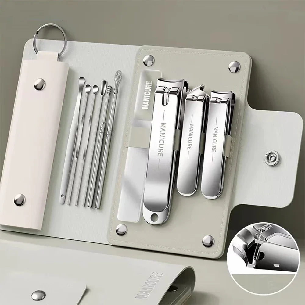Nail Grooming Kit 6-Piece Stainless Steel Travel Case