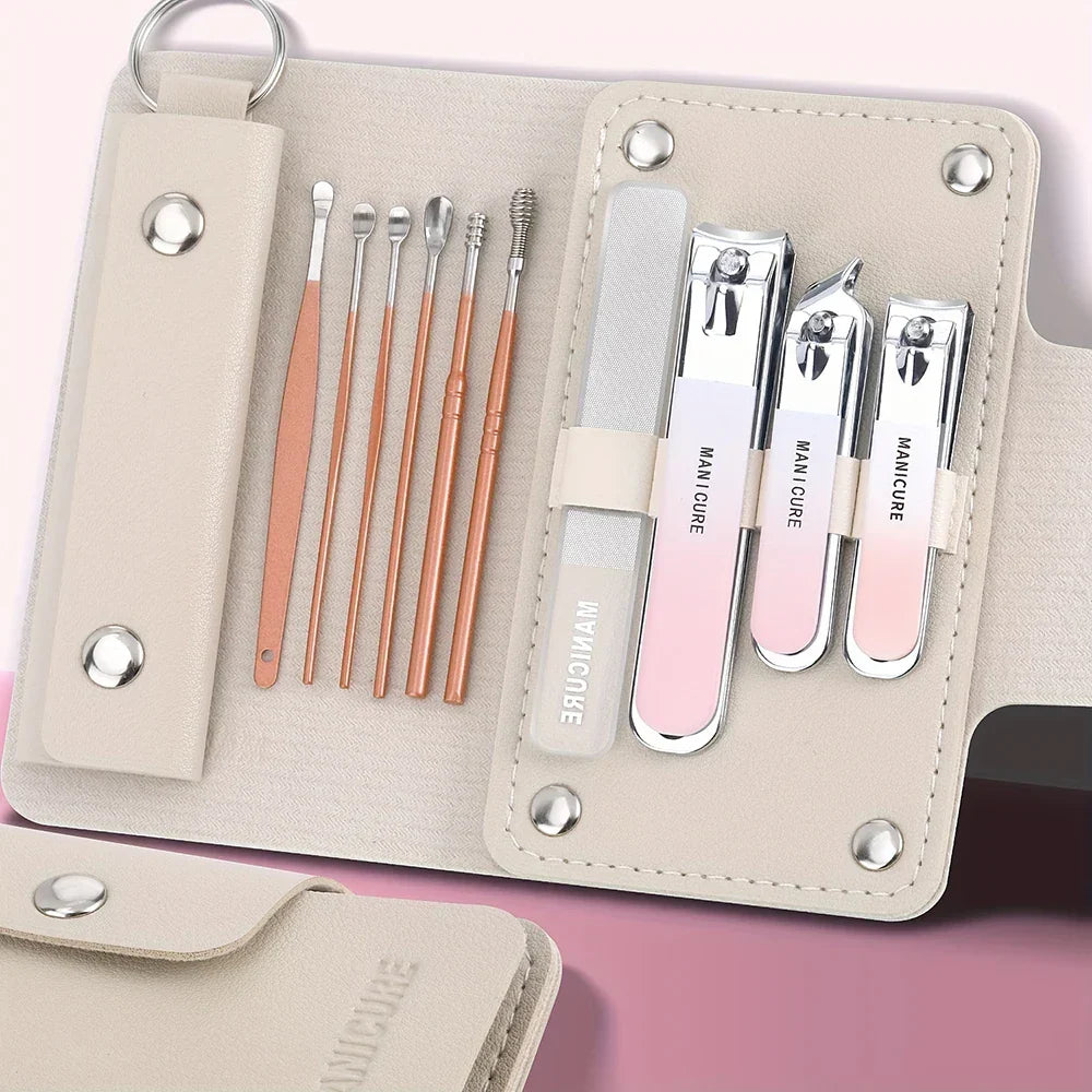 Nail Grooming Kit 6-Piece Stainless Steel Travel Case