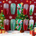 Nail Stickers Holiday Glitter Glossy Long Lasting