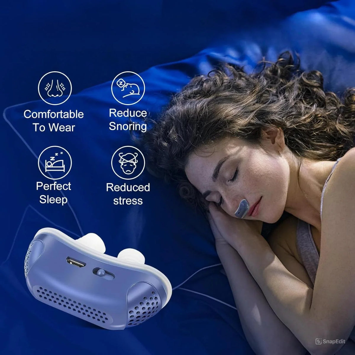 Nasal Airflow Device Cordless Quiet Soft Silicone Buds