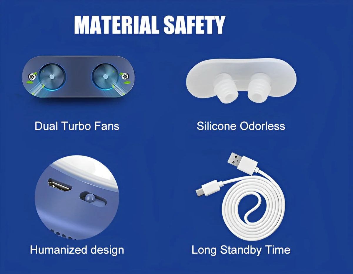 Nasal Breathing Aid USB Rechargeable Soft Silicone Buds