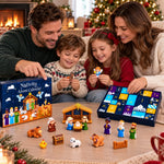 Nativity Advent Calendar 24-Day Christmas Countdown Colorful Scene
