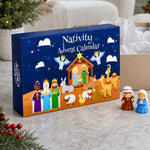 Nativity Advent Calendar 24-Day Christmas Countdown Colorful Scene