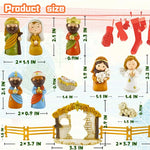 Nativity Advent Calendar 24 Plastic Figures for Christmas Story Play