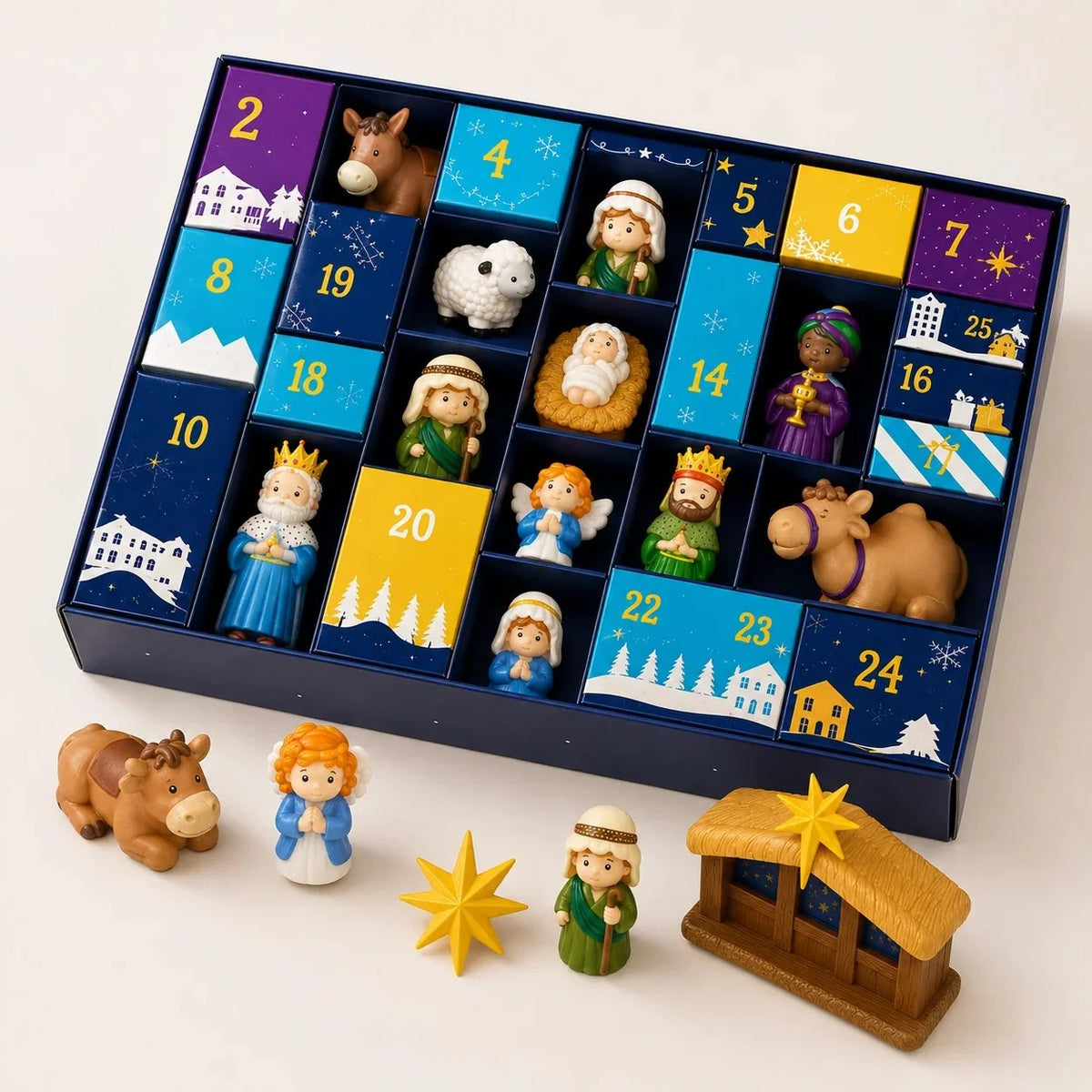 Nativity Advent Calendar 25-Piece Set For Children