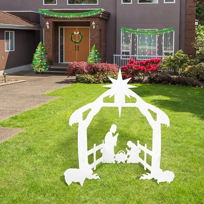 Nativity Scene Set Silhouette Weather-Resistant Polypropylene