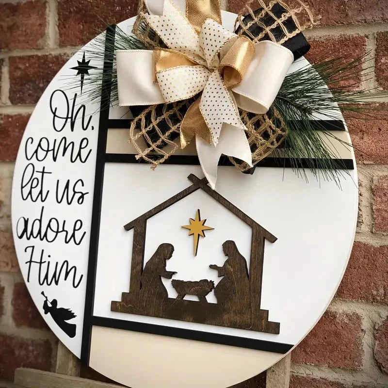Nativity Wall Art White 3D & Flat Durable
