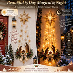 Nativity Wall Decor Bethlehem Star Warm Cascading Lights Vertical Display