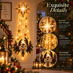 Nativity Wall Decor Bethlehem Star Warm Cascading Lights Vertical Display