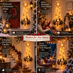 Nativity Wall Decor Bethlehem Star Warm Cascading Lights Vertical Display