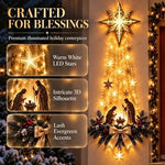 Nativity Wall Ornament Warm White LED Lights