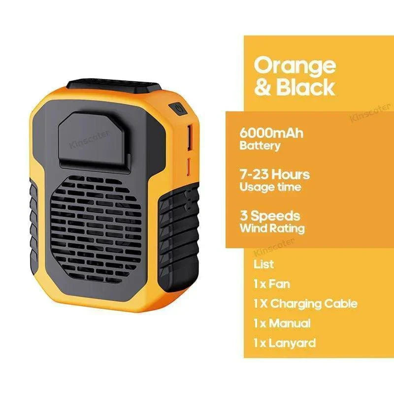 Neck Fan Hands-Free Rechargeable 6000mAh