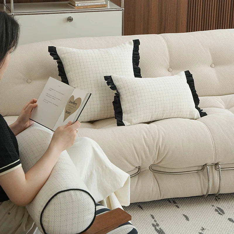 Neck & Lumbar Support Pillow Ergonomic Cylindrical Removable Cover