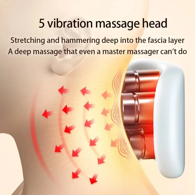 Neck Massager Vibration Heat Pulse Therapy