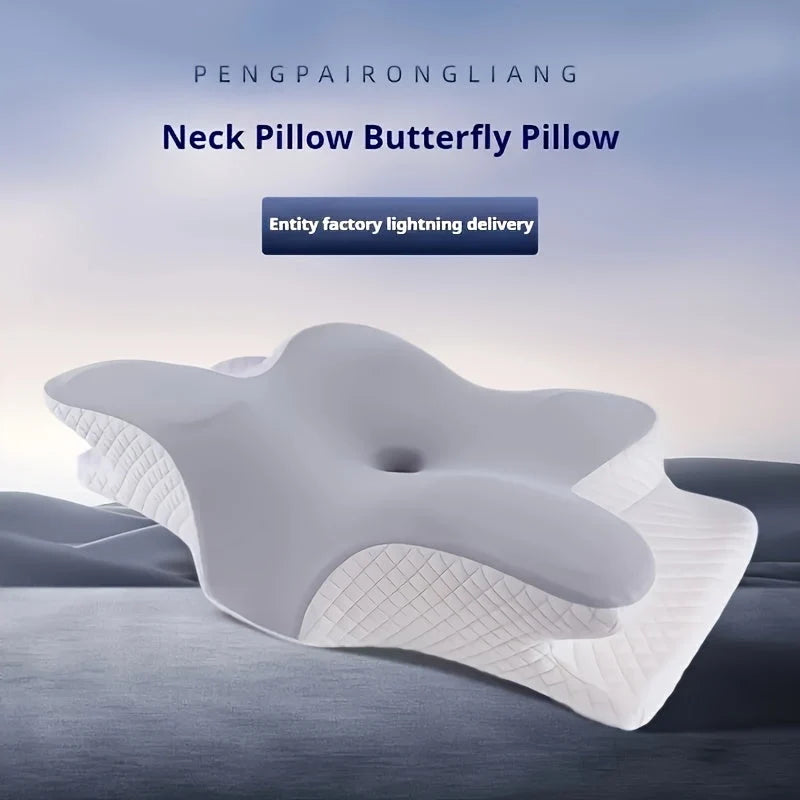 Neck Pillow Butterfly Contour Memory Foam & Washable Cover