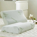 Neck Pillow Ergonomic Memory Foam Bamboo Fiber Cover