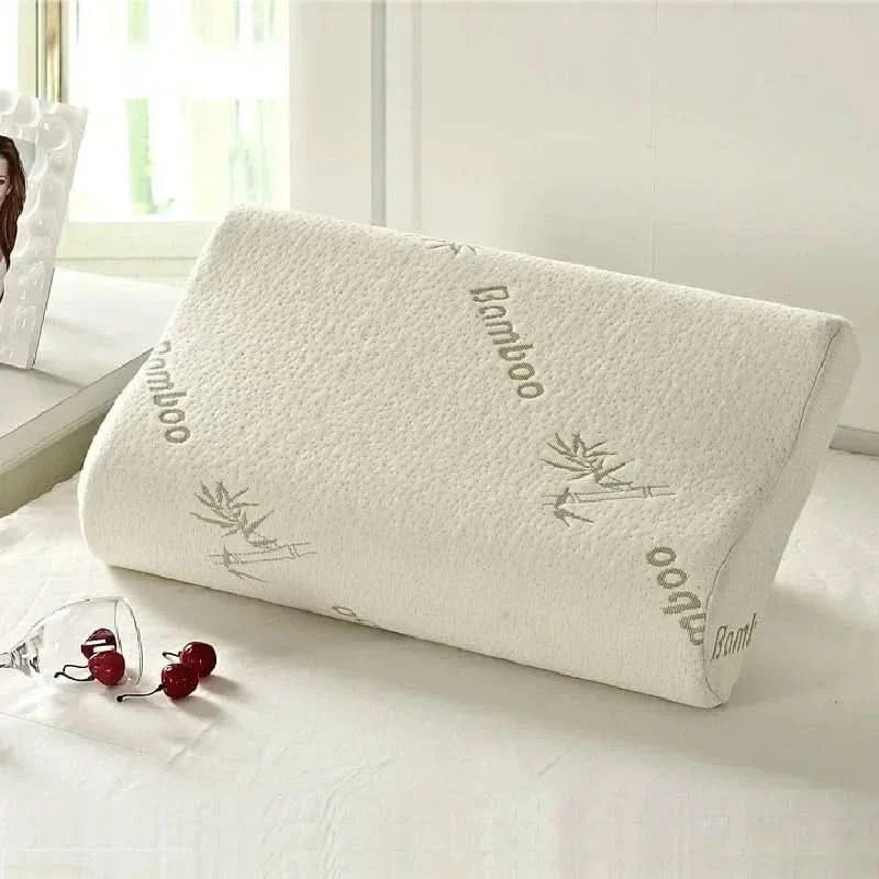 Neck Pillow Ergonomic Memory Foam Bamboo Fiber Cover