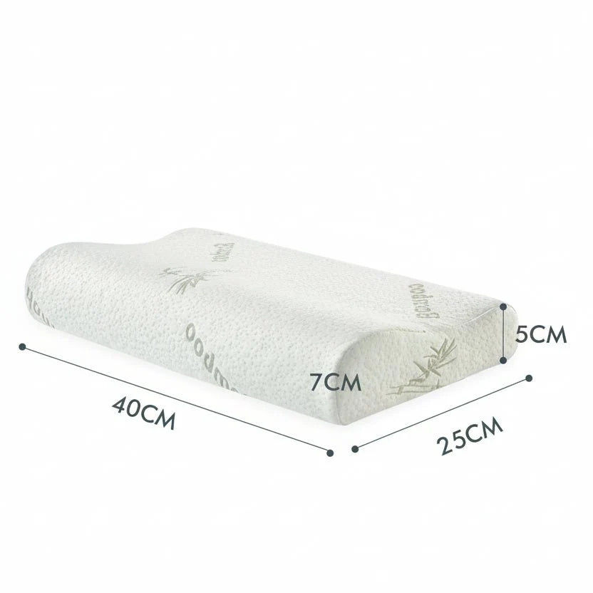 Neck Pillow Ergonomic Memory Foam Bamboo Fiber Cover