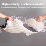 Neck Pillow Ergonomic Support Breathable Knitted Cover Microfiber Filling