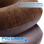 Neck Pillow Inflatable Adjustable Air Pump Plush Velvet Cover