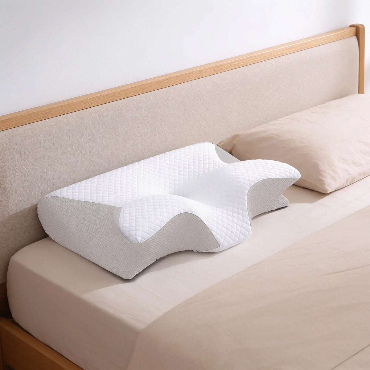 Neck Pillow Memory Foam Dual-Height Washable Cover