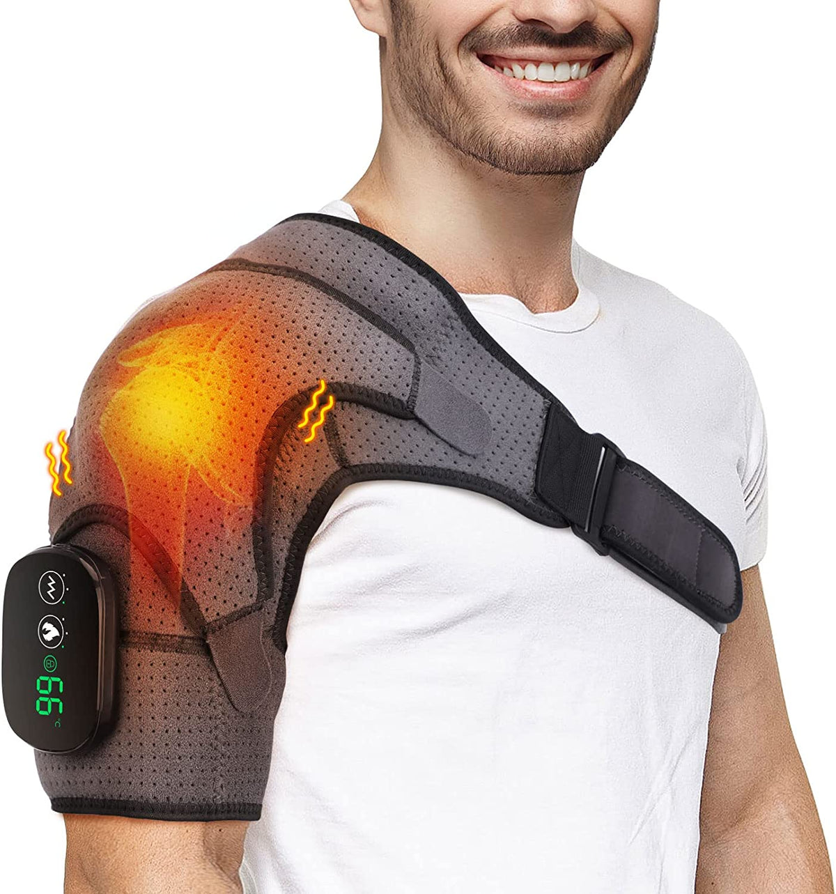 Neck & Shoulder Massager Adjustable Heat & Vibration