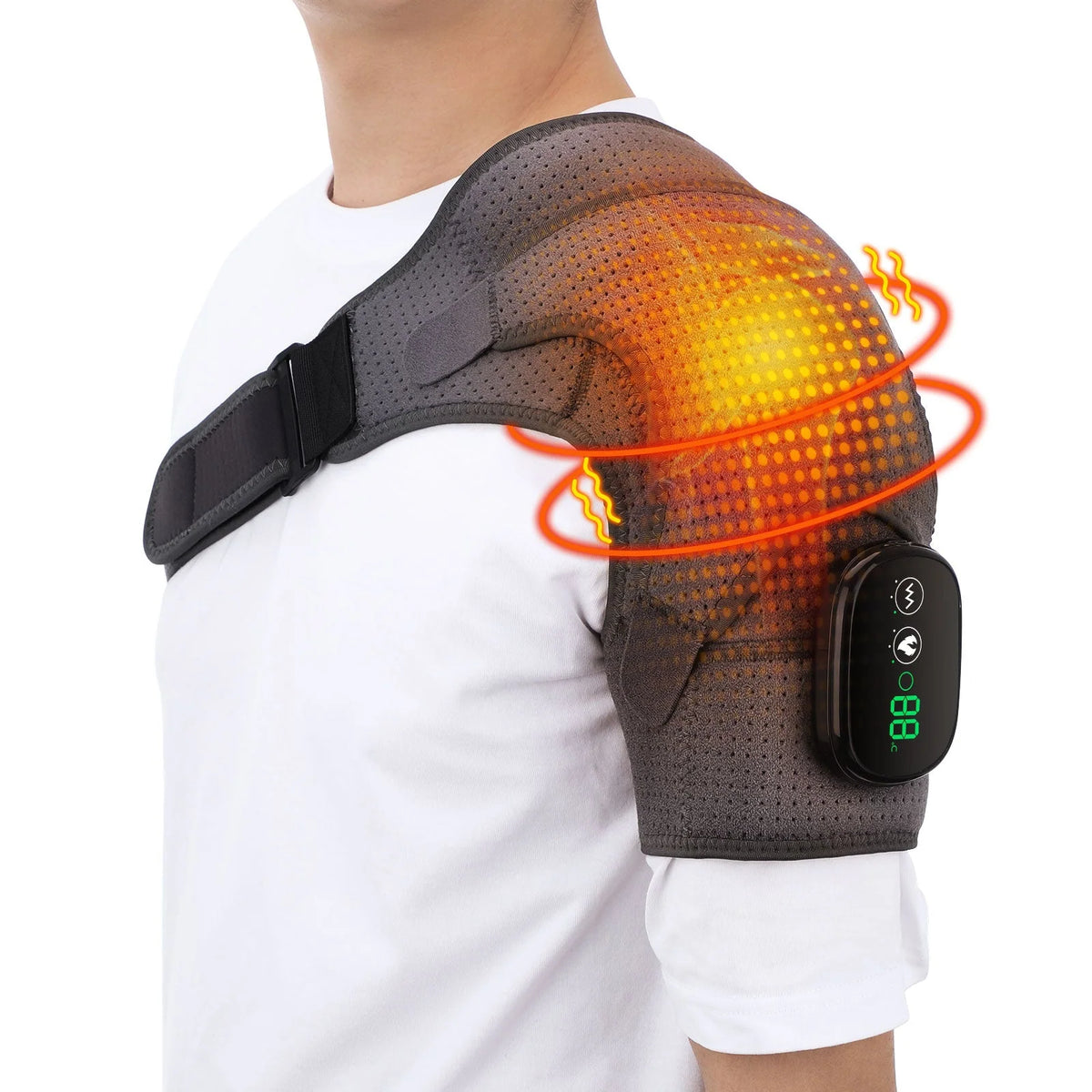 Neck & Shoulder Massager Adjustable Heat & Vibration