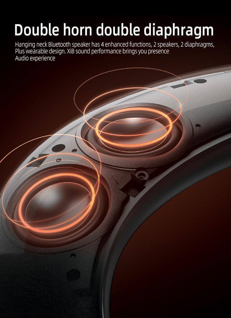 Neckband Speaker Wireless Bluetooth Dual Microphones