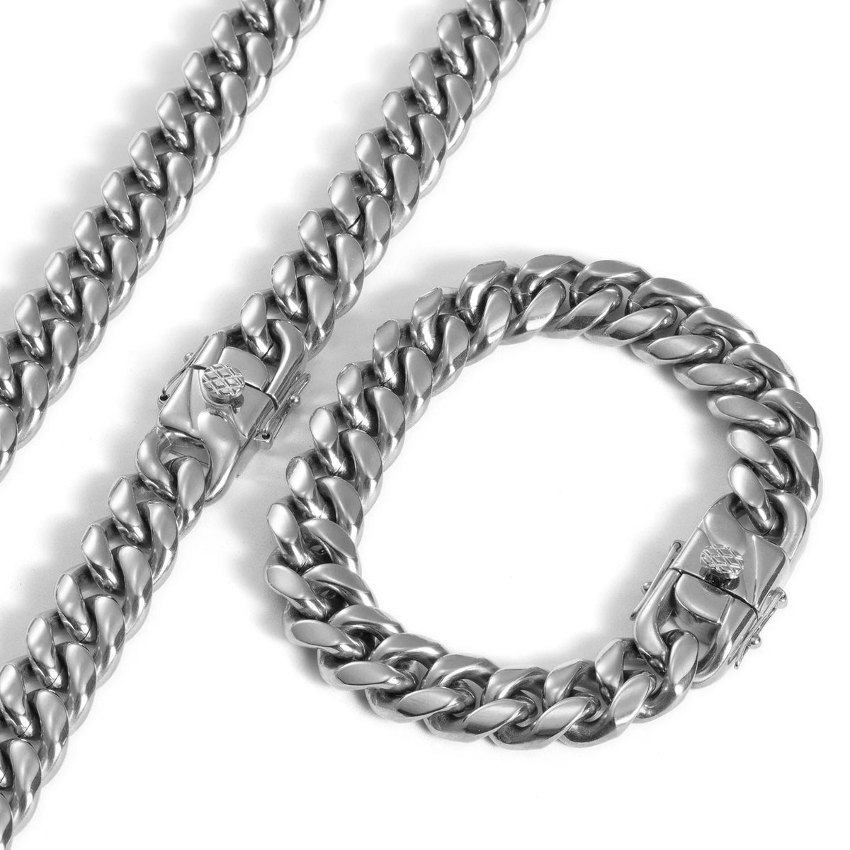 Necklace Cuban Link Stainless Steel Polished Finish
