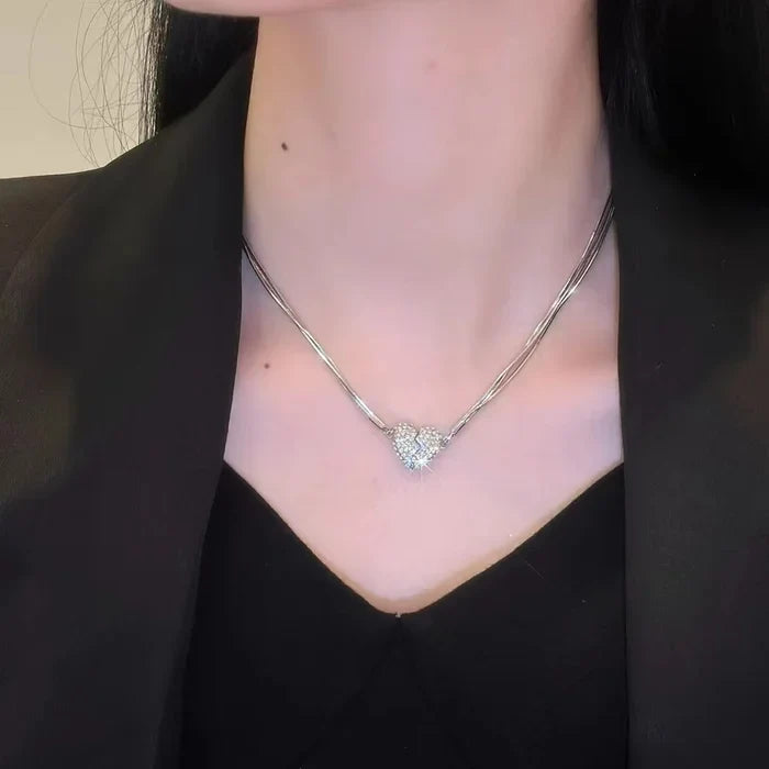 Necklace Magnetic Patchwork Zircon Hypoallergenic Materials