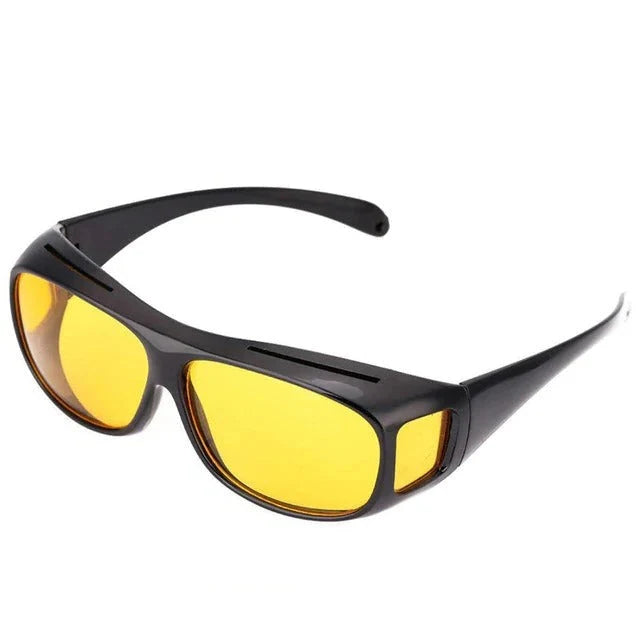 Night Driving Glasses Yellow Tint Wraparound Side Shields