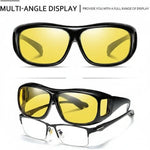 Night Driving Glasses Yellow Tint Wraparound Side Shields