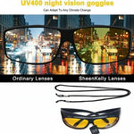 Night Driving Glasses Yellow Tint Wraparound Side Shields