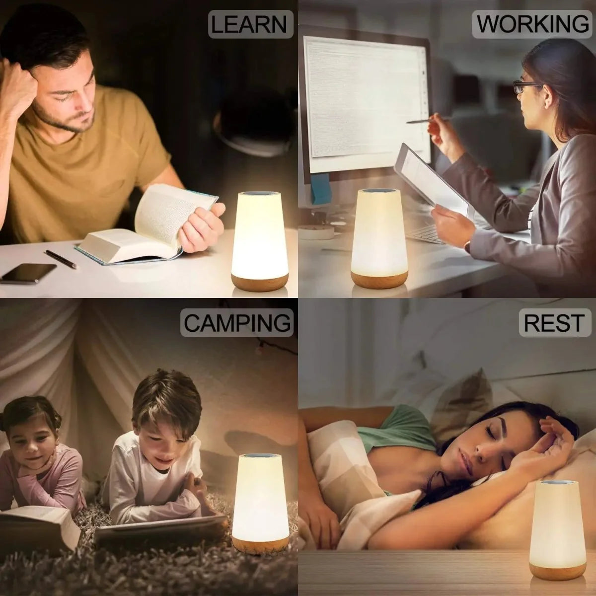 Night Light Portable Touch Dimming Remote Control