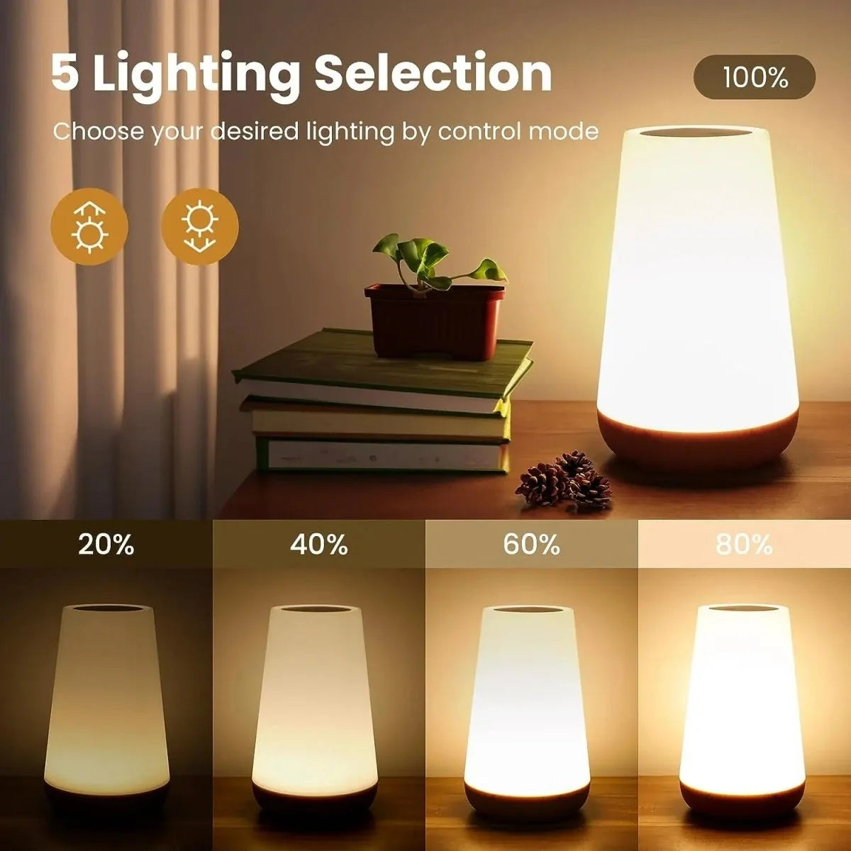 Night Light Portable Touch Dimming Remote Control