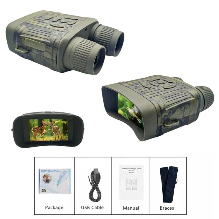 Night Vision Binoculars Infrared HD Display 1000 Ft Range