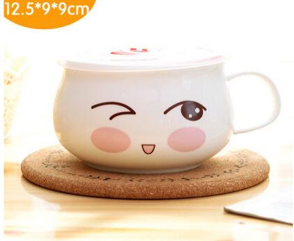 Noodle Bowl Porcelain Illustrated Expressions for Soup & Noodles