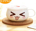 Noodle Bowl Porcelain Illustrated Expressions for Soup & Noodles